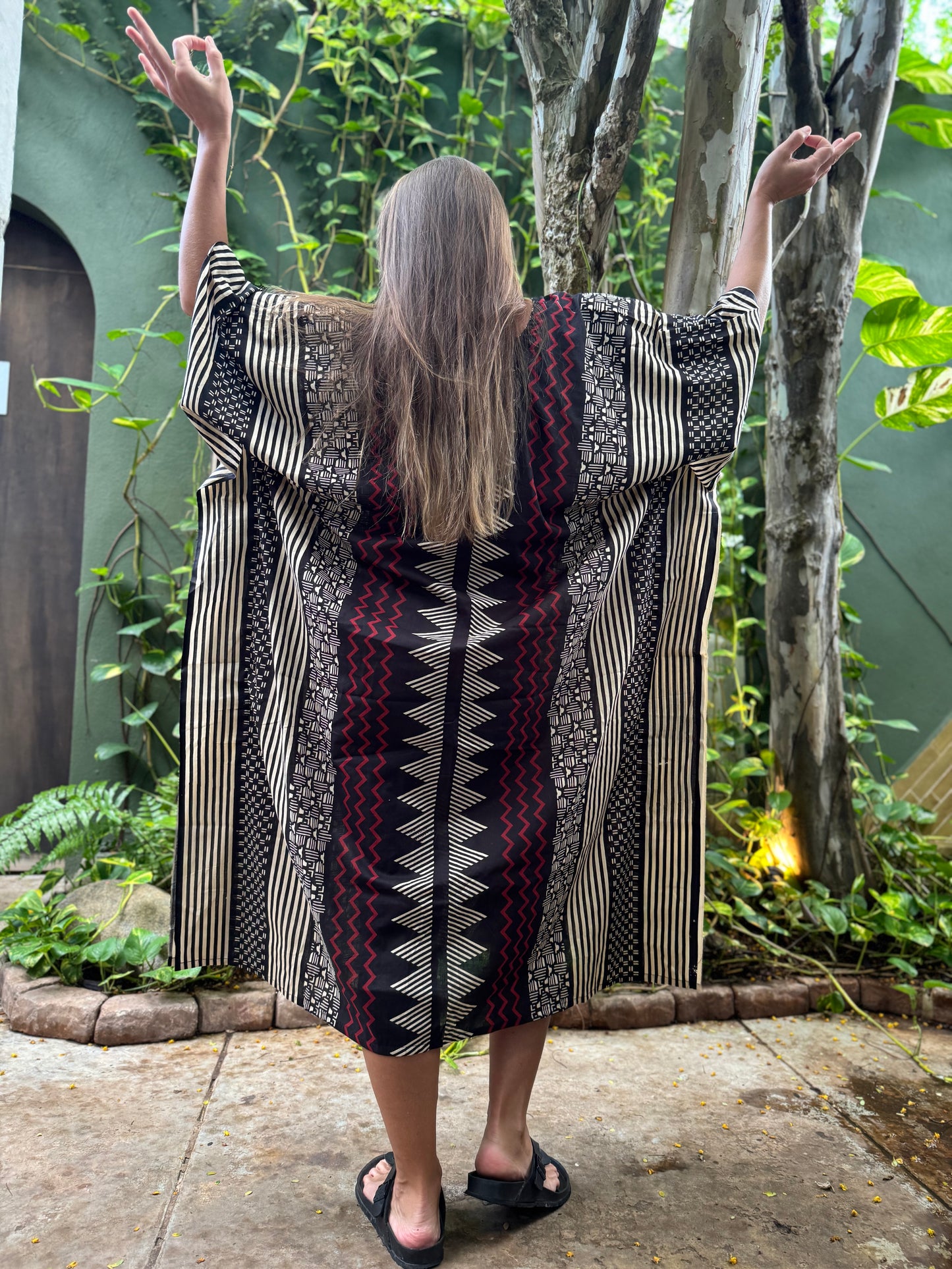 Ember Path Caftan | Red • Black • Earth