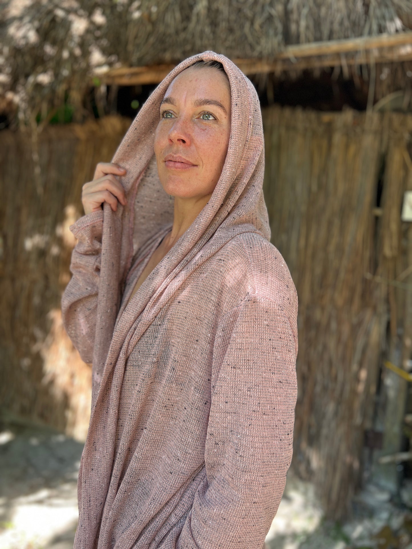 glorka pink knit cardigan