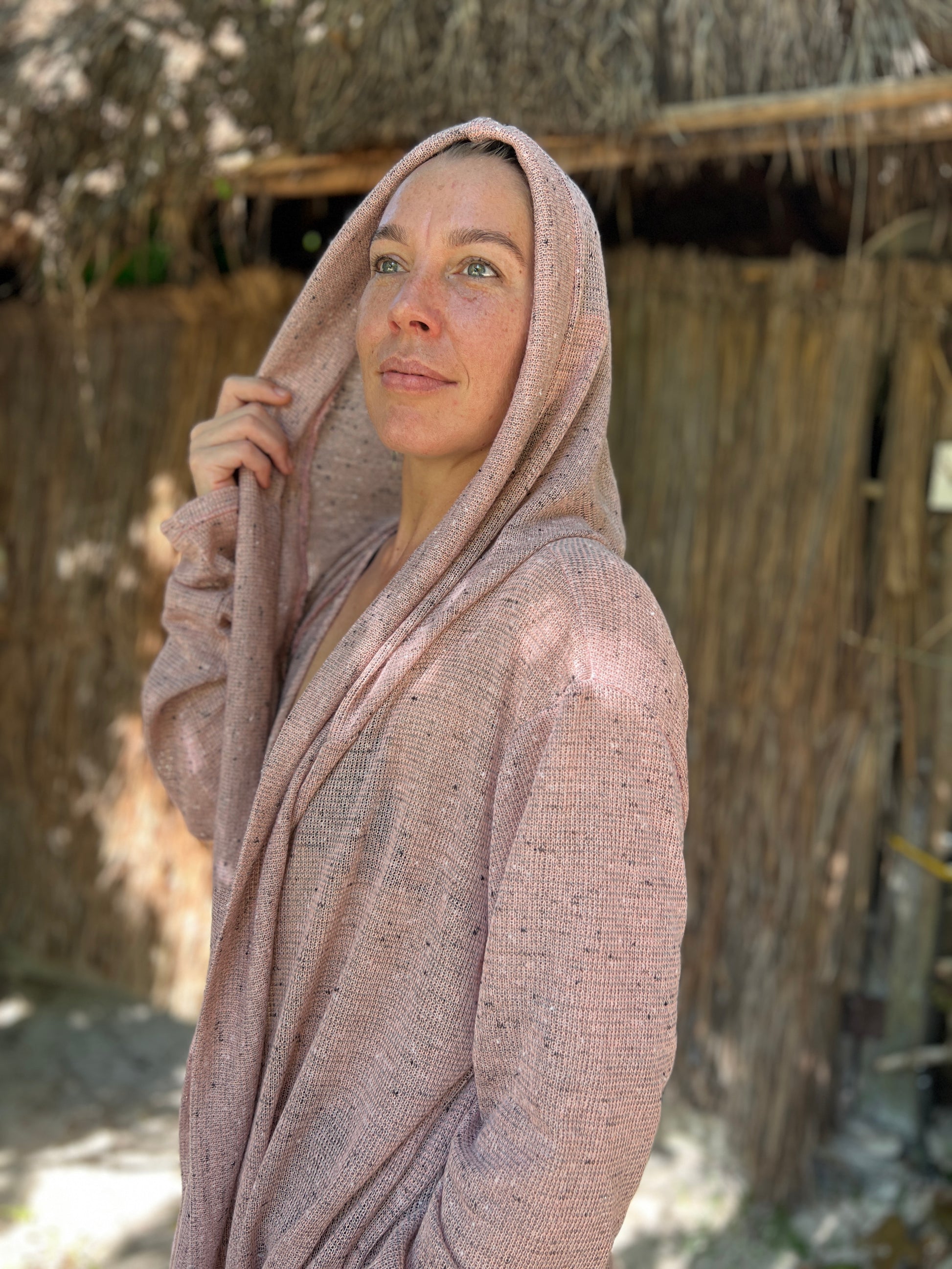 glorka pink knit cardigan