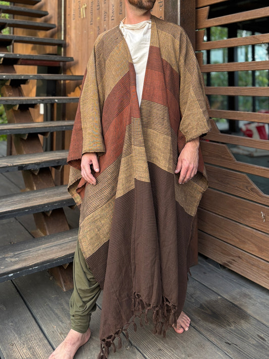 Mud | Handwoven Poncho | Him