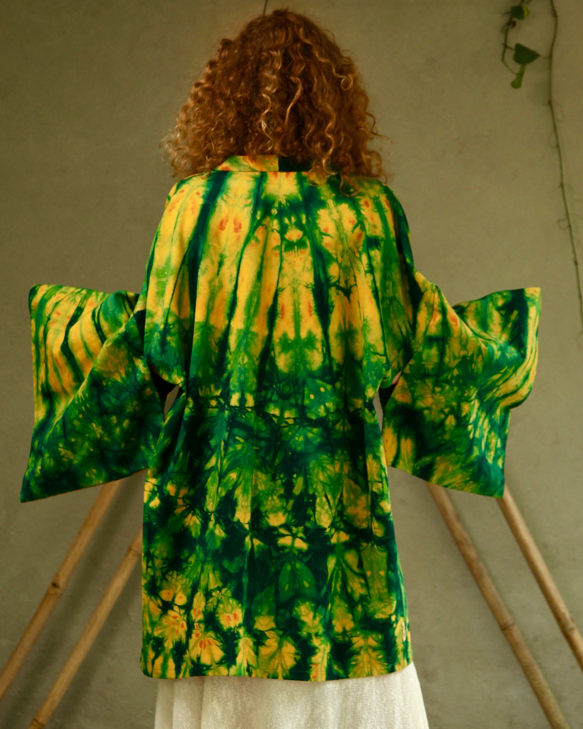 glorka green African kimono