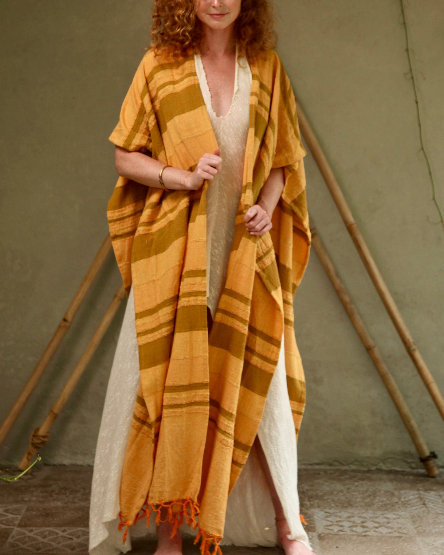 Orange Glorka Poncho