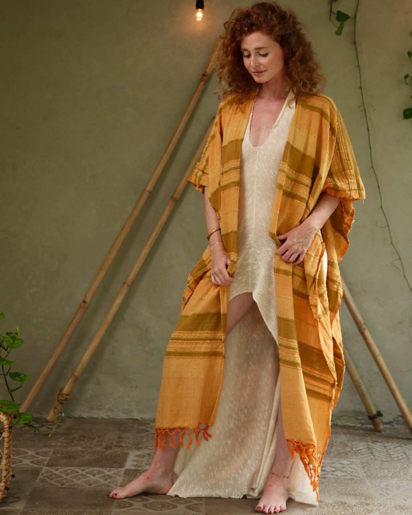 Orange Glorka Poncho