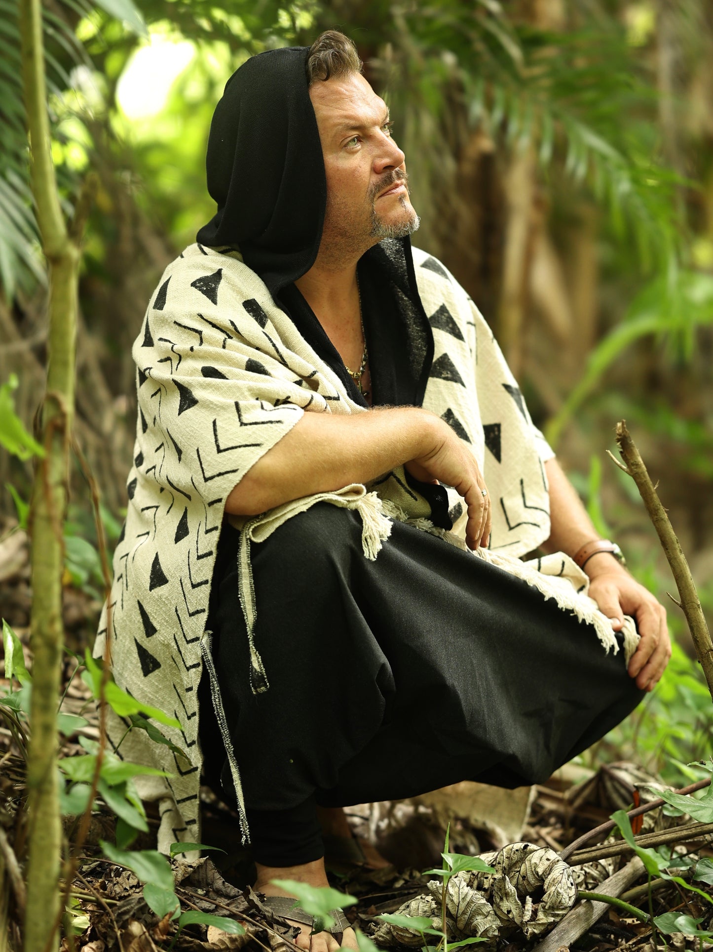 Snow Path | Handwoven Poncho | Him