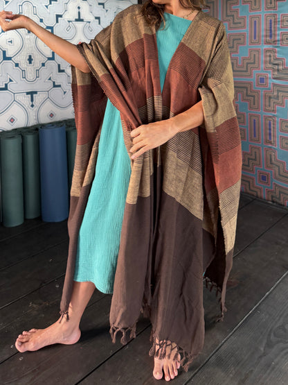 Mud | Handwoven Poncho | Her