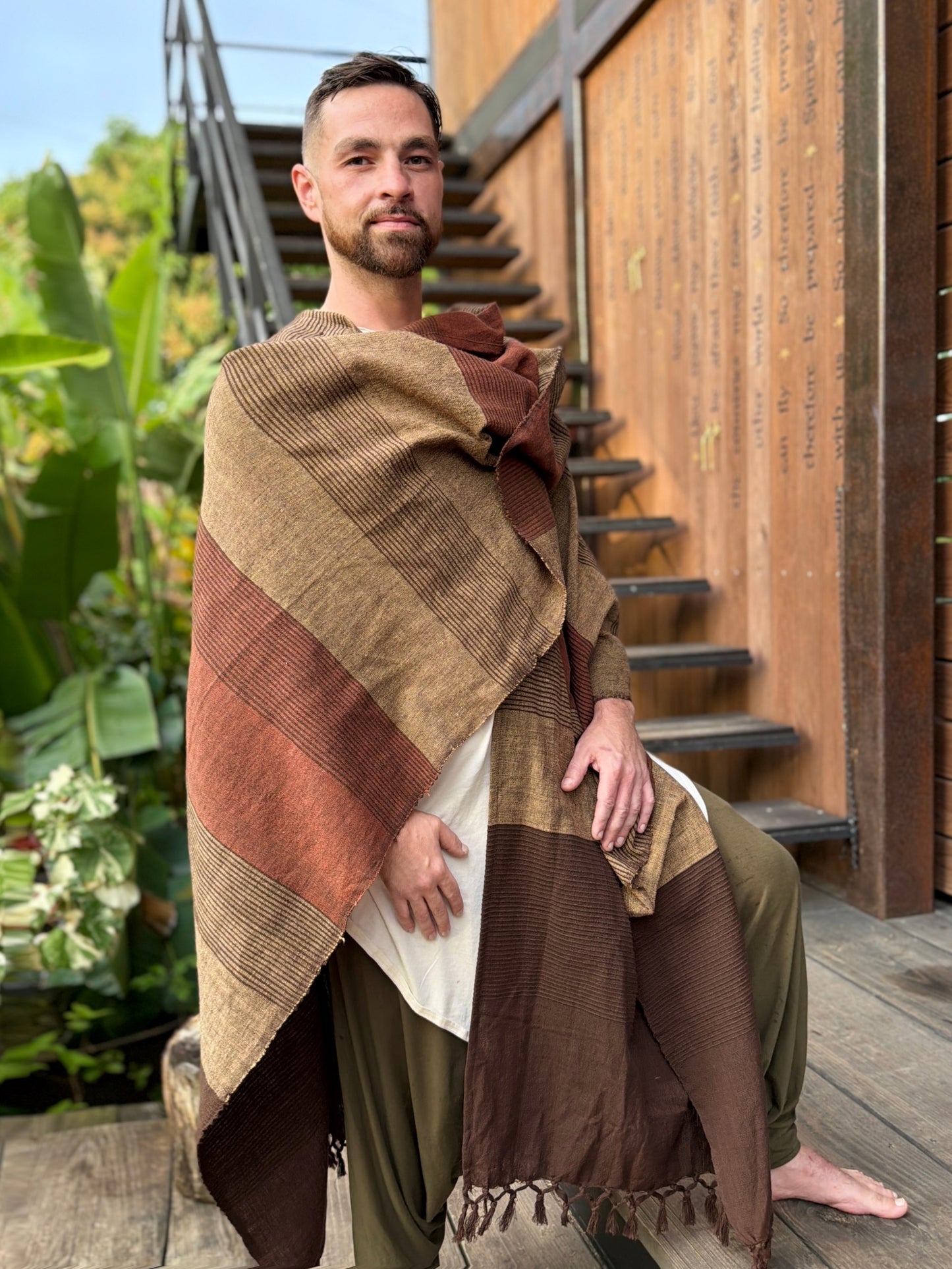 Mud | Handwoven Poncho | Him