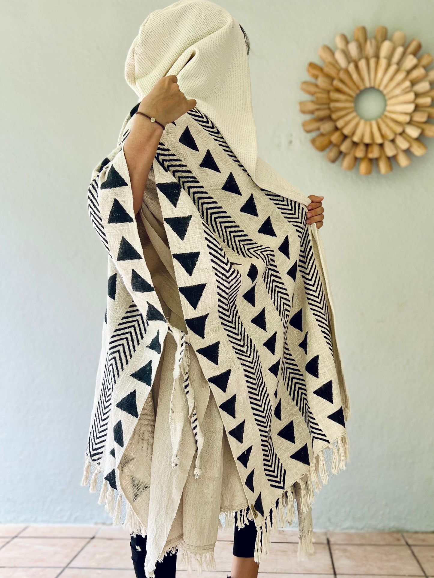 Snow Path | Handwoven Poncho