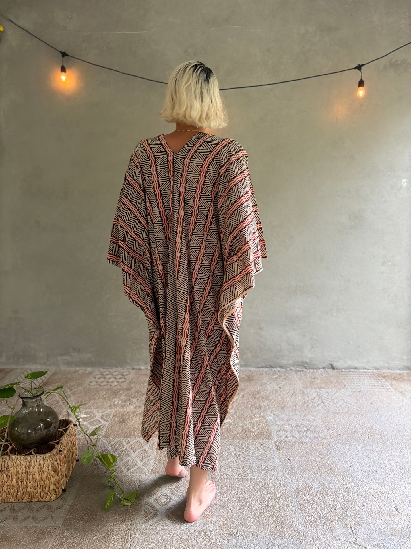Ancestral Roots | Handblock Cotton Caftan