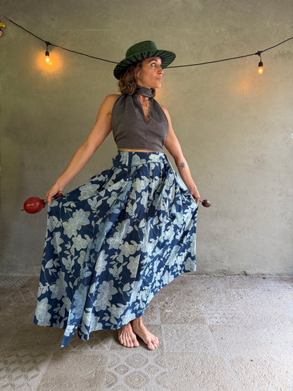 Floral Indigo | Skirt