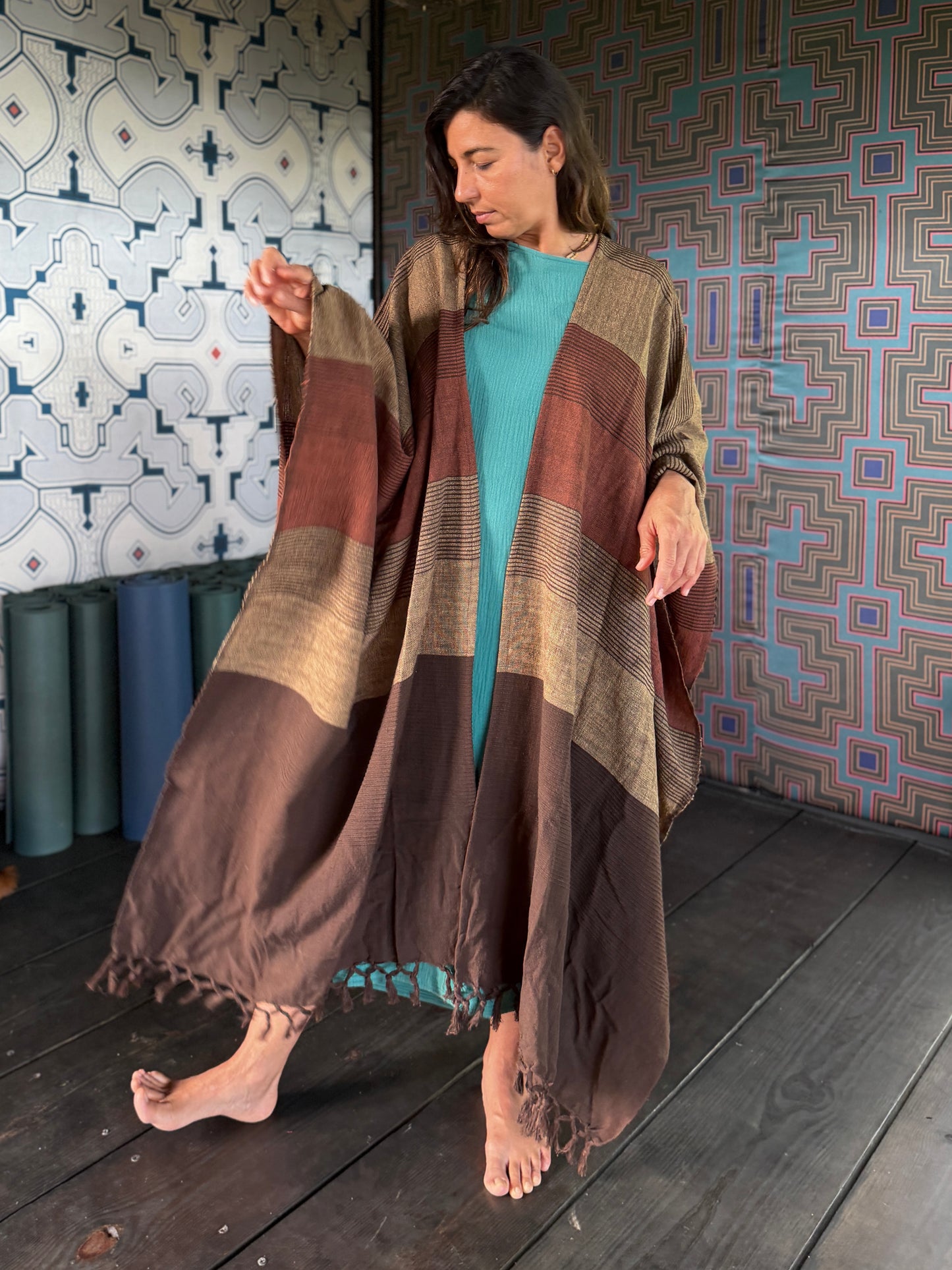 Mud | Handwoven Poncho | Her