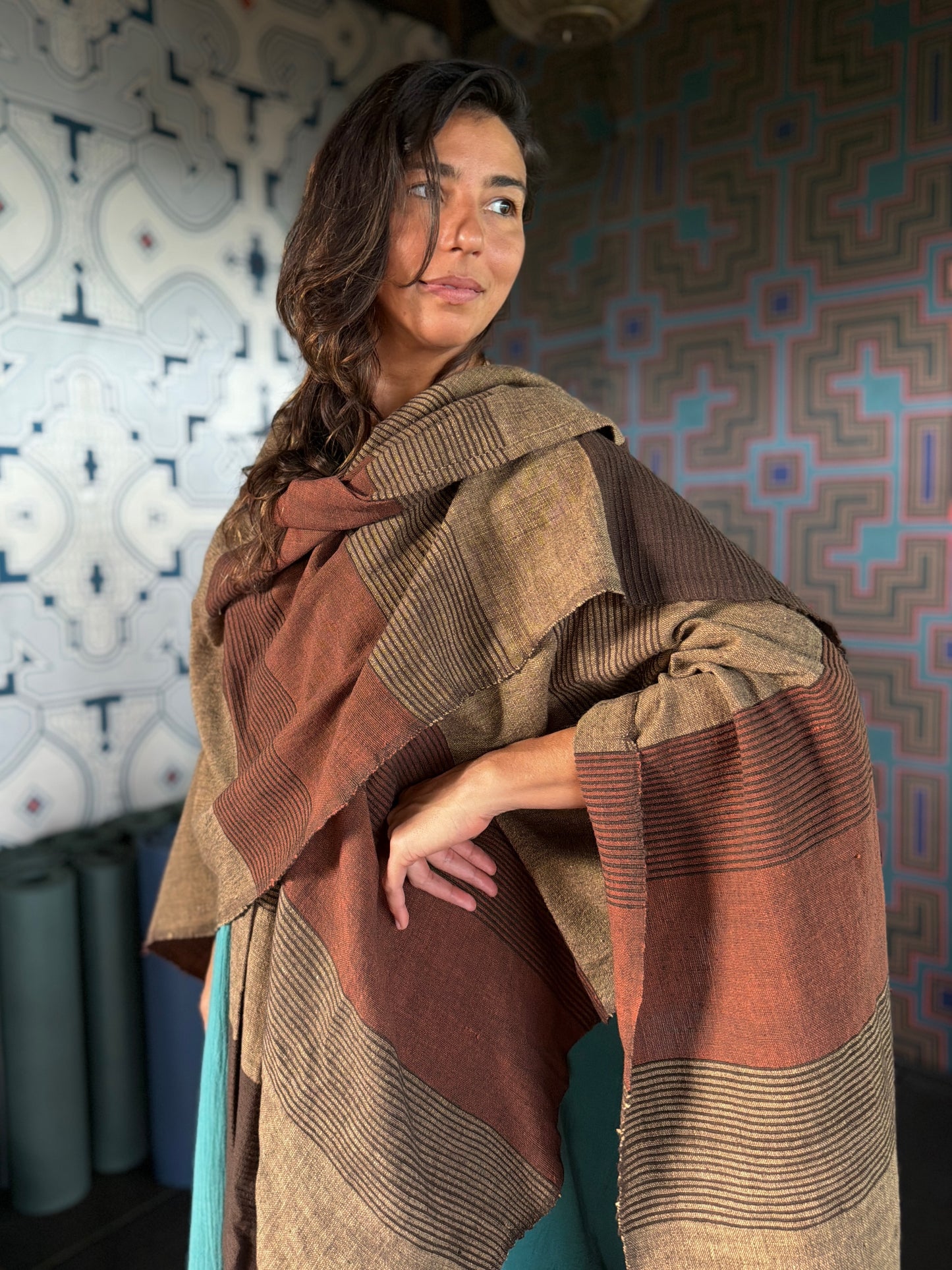 Mud | Handwoven Poncho | Her