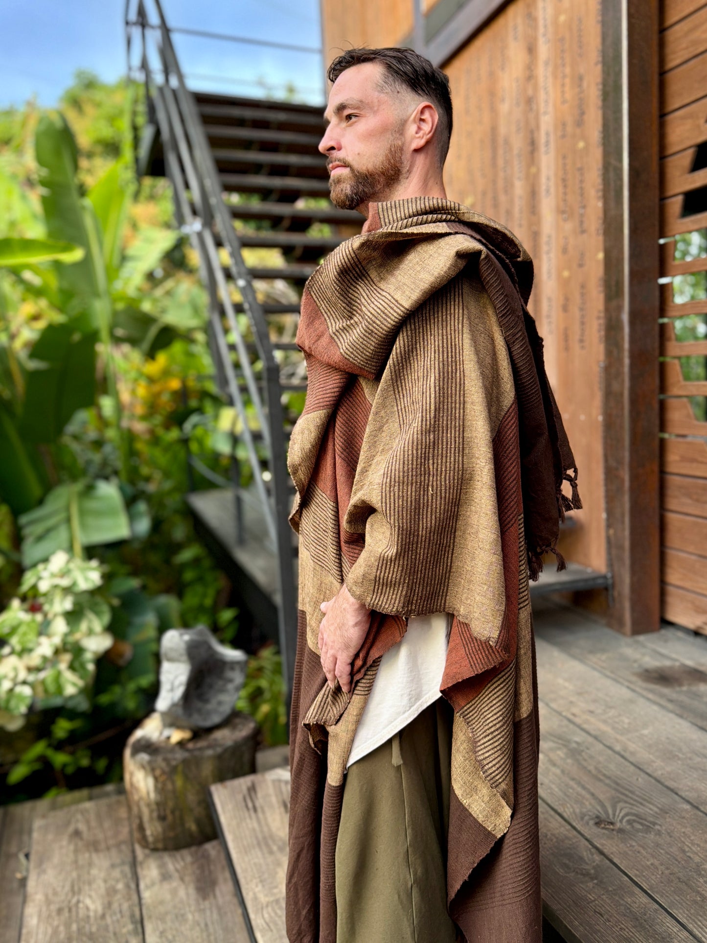 Mud | Handwoven Poncho | Him