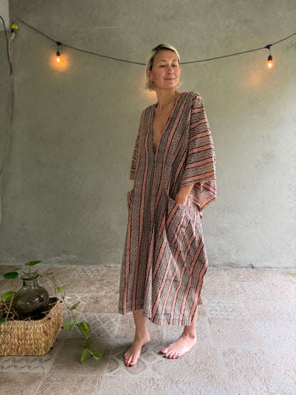 Ancestral Roots | Handblock Cotton Caftan