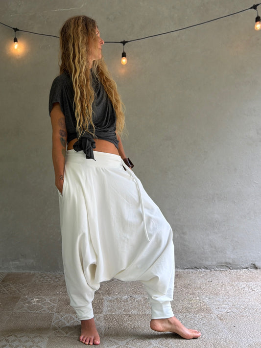 Deep Stretch White Pants | Her