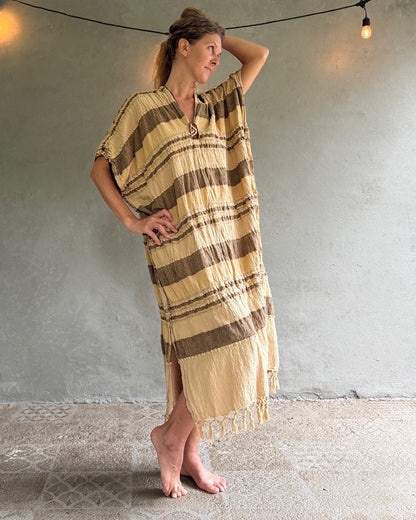 Crystalina | Kuna Embroidered Caftan