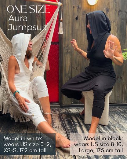 Aura | White Hooded Jumpsuit