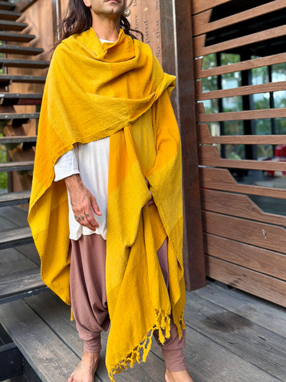 Jewel Yellow | Handwoven Poncho | Him