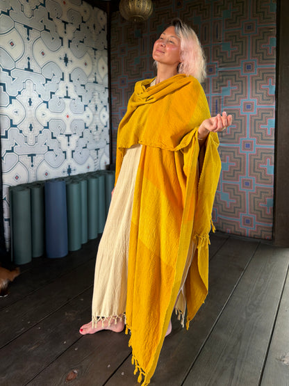 Jewel Yellow | Handwoven Poncho | Her