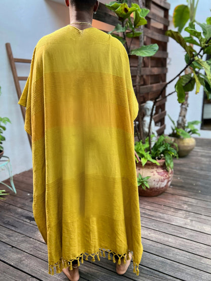 Mustard Yellow | Handwoven Poncho | Him