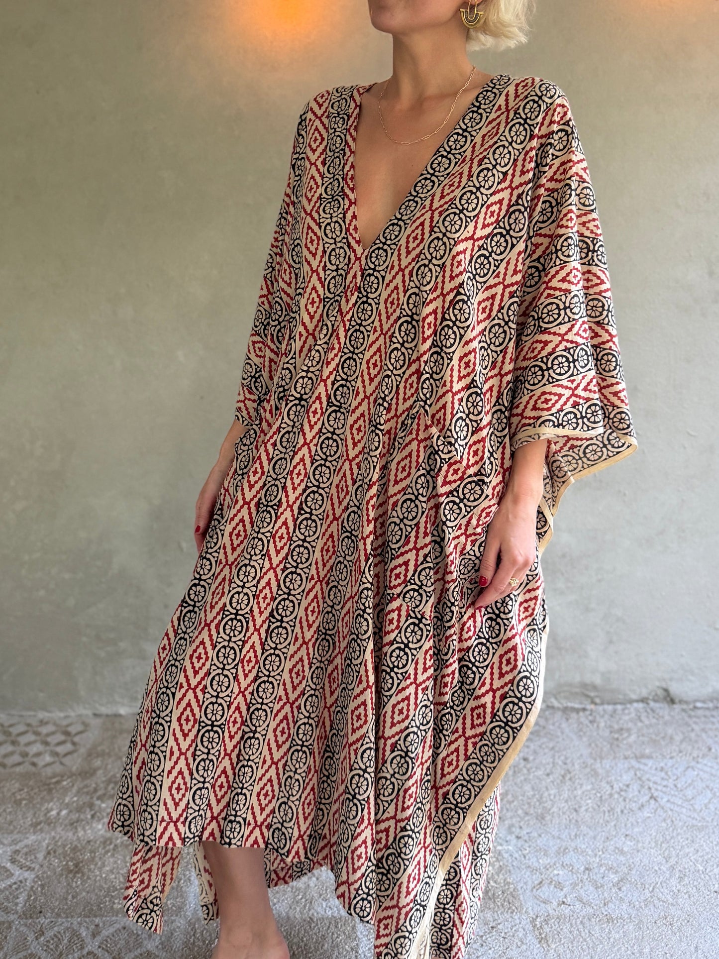 Eternal | Handblock Cotton Caftan