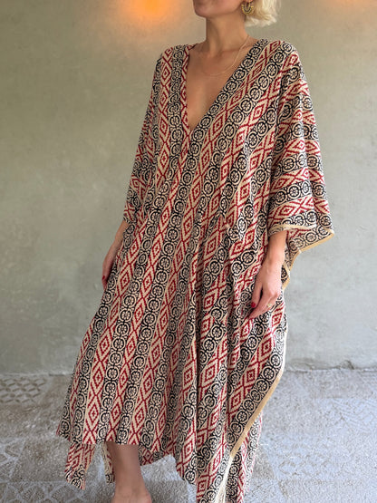 Eternal | Handblock Cotton Caftan