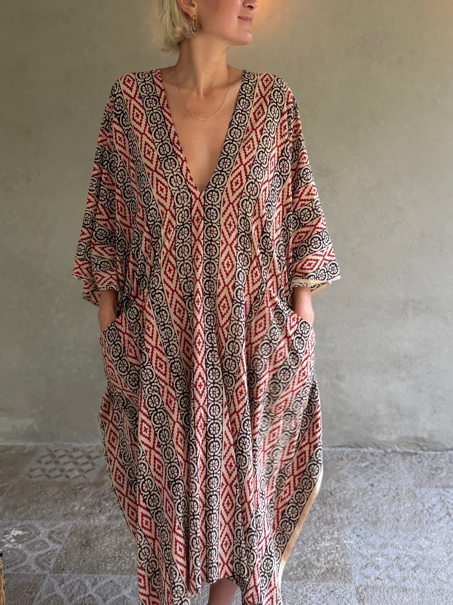 Eternal | Handblock Cotton Caftan