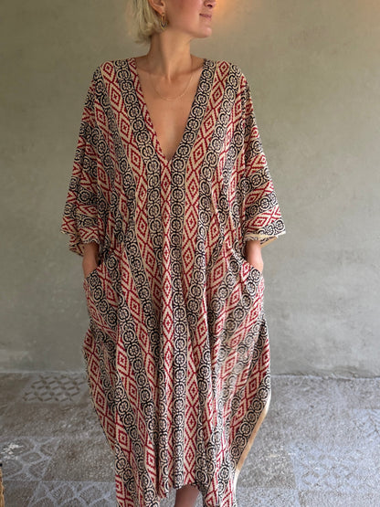 Eternal | Handblock Cotton Caftan