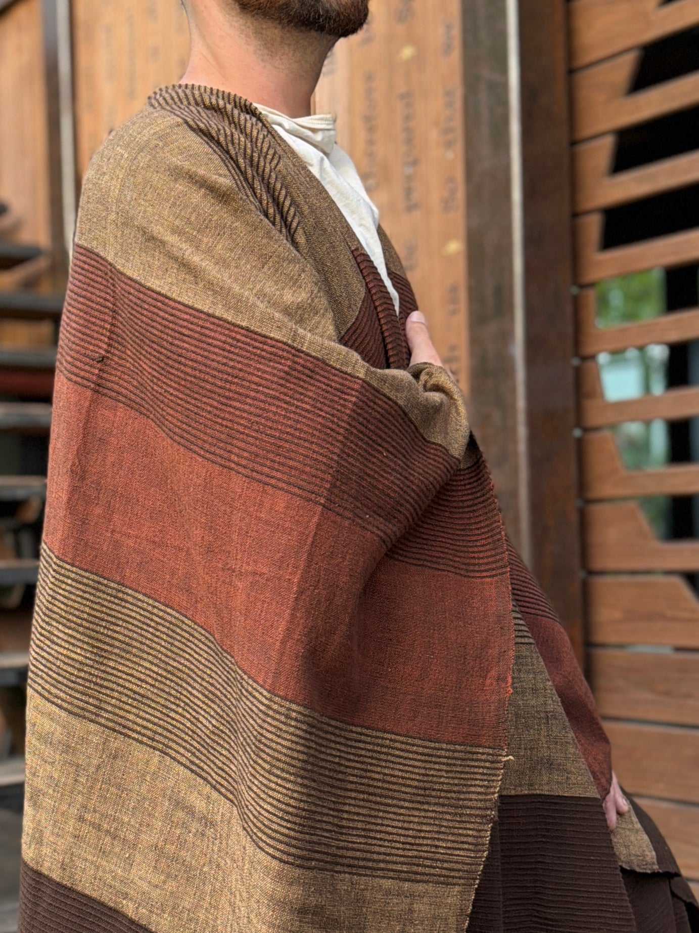 Mud | Handwoven Poncho | Him