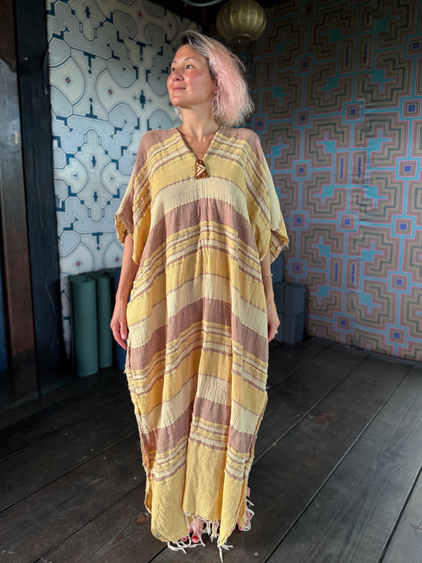 Crystalina | Kuna Embroidered Caftan
