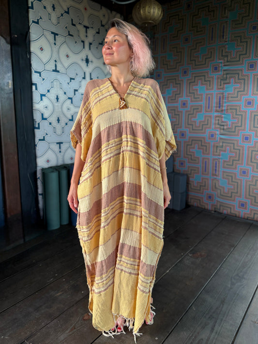 Crystalina | Kuna Embroidered Caftan