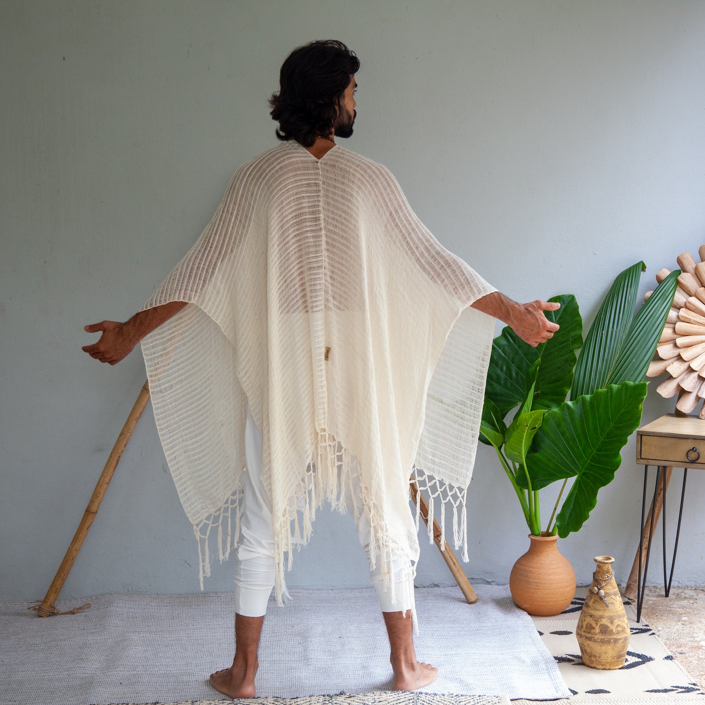 White Cloud | Handwoven Shawl | Him