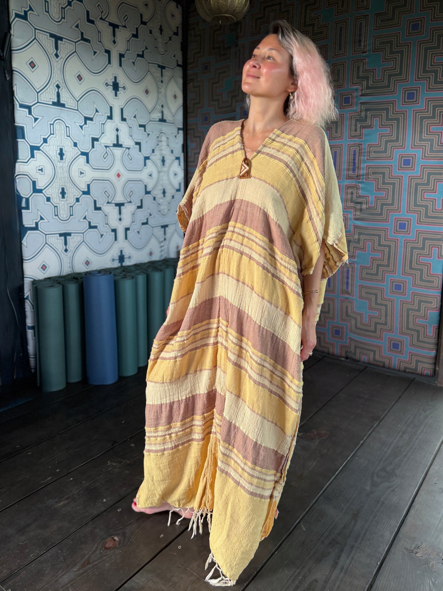 Crystalina | Kuna Embroidered Caftan
