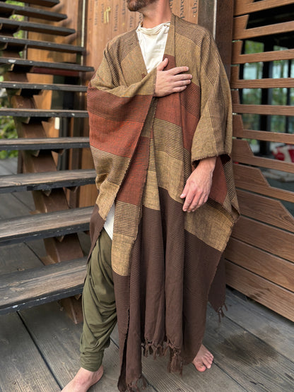 Mud | Handwoven Poncho | Him