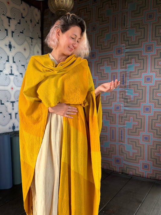 Jewel Yellow | Handwoven Poncho | Her