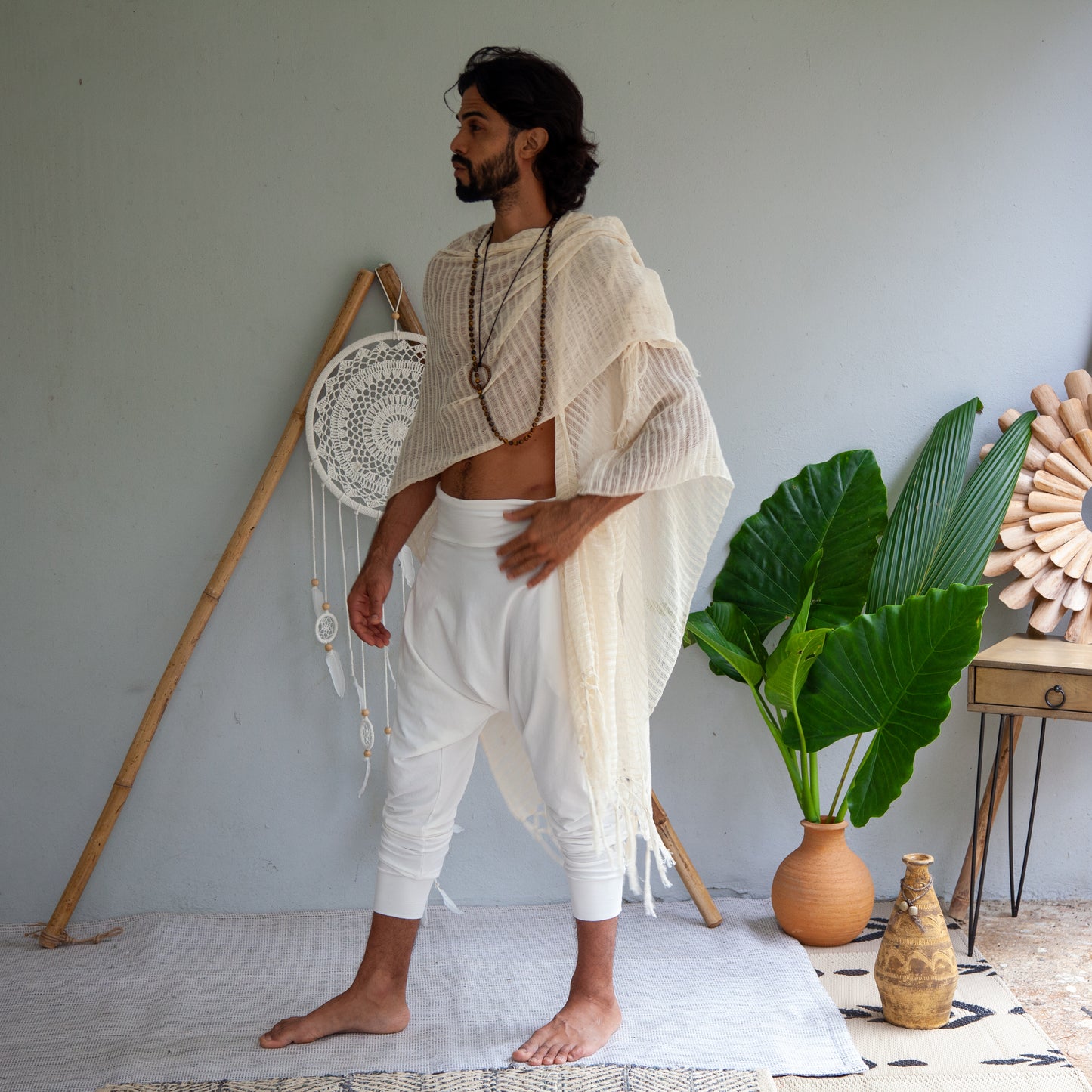 White Cloud | Handwoven Shawl | Him