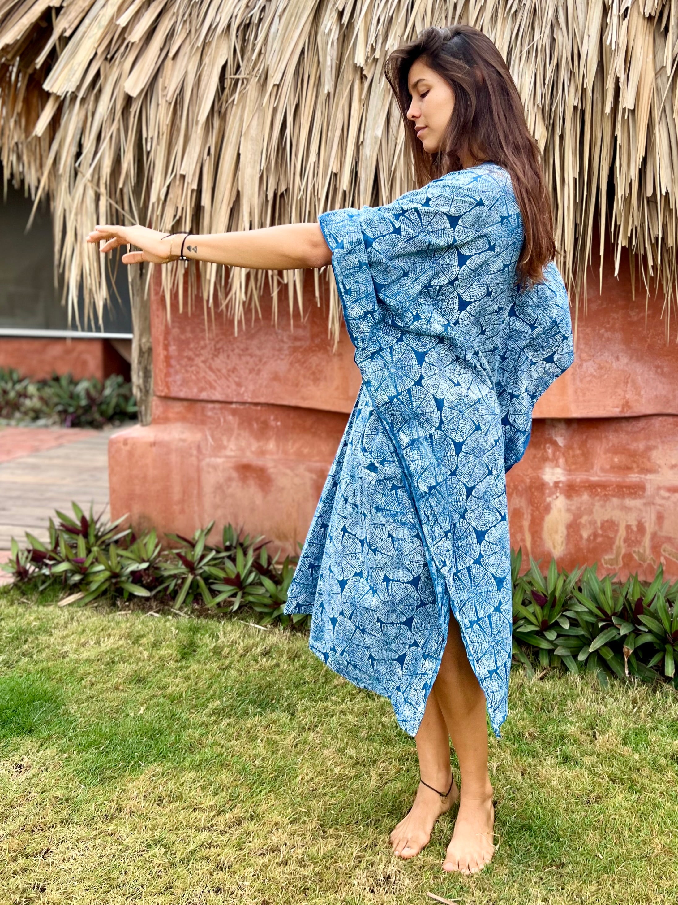 Tree Rings Handblock Cotton Caftan glorka