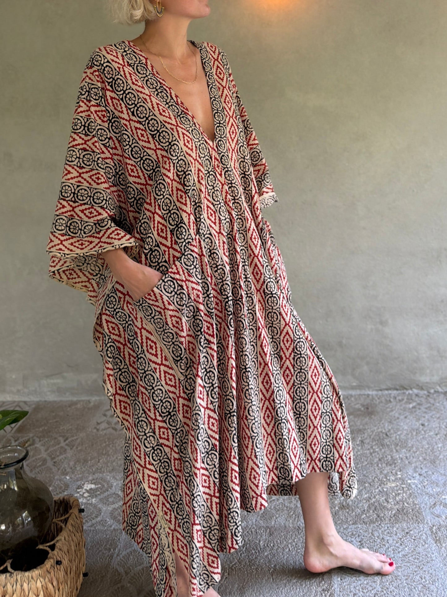 Eternal | Handblock Cotton Caftan