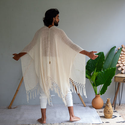 White Cloud | Handwoven Shawl | Him