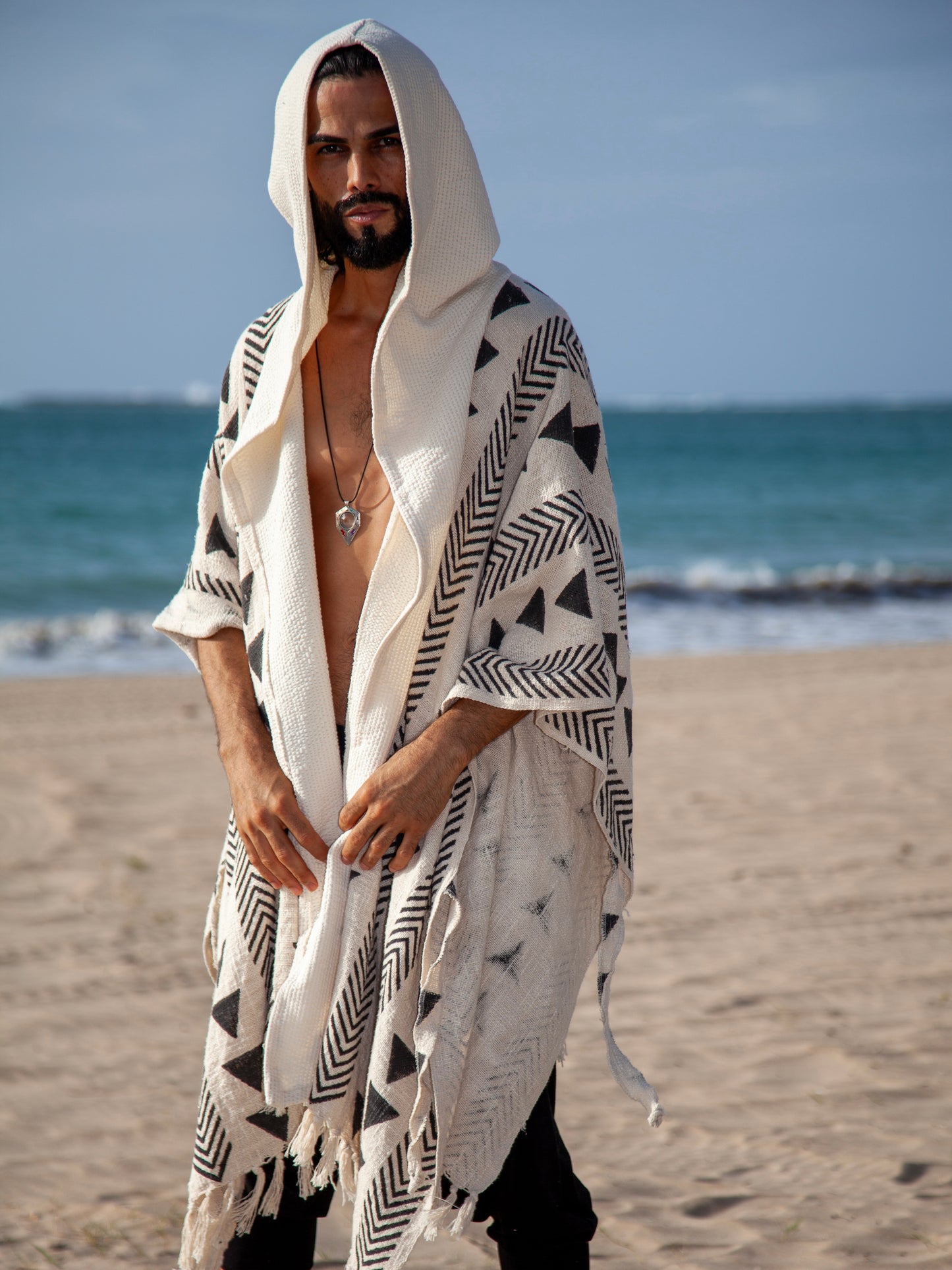 Snow Path | Handwoven Poncho | Him