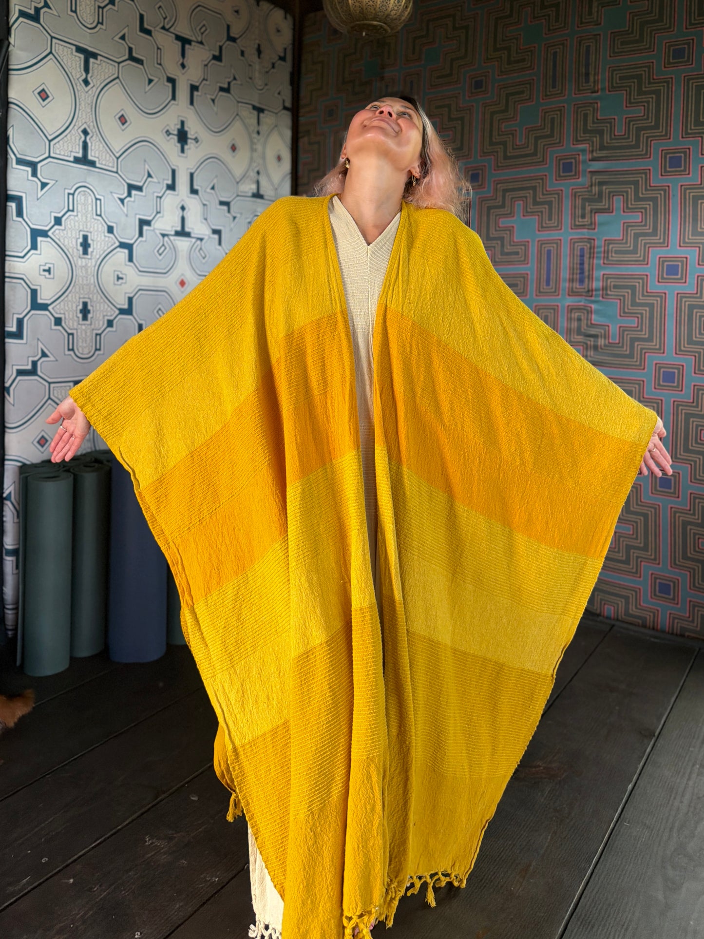 Jewel Yellow | Handwoven Poncho | Her