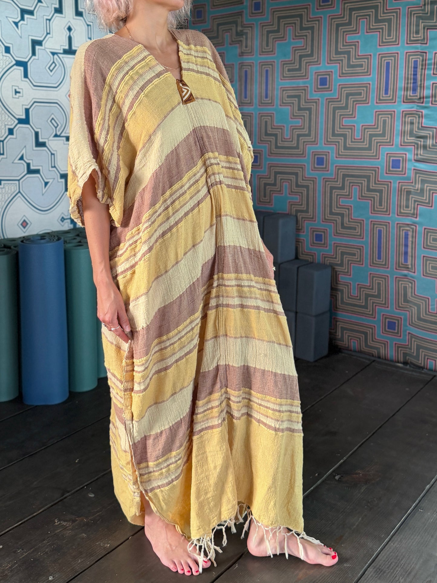 Crystalina | Kuna Embroidered Caftan