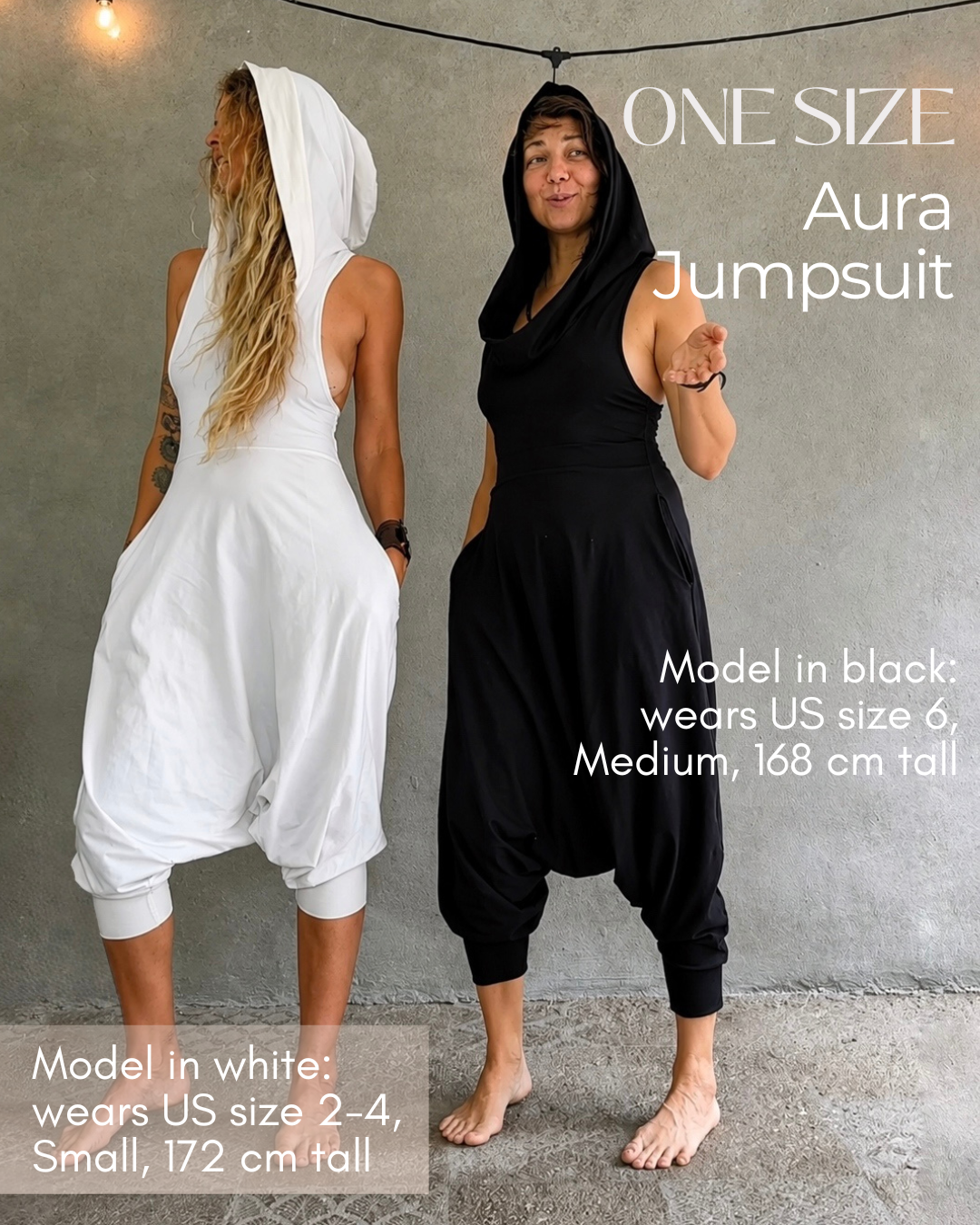 Aura | White Hooded Jumpsuit