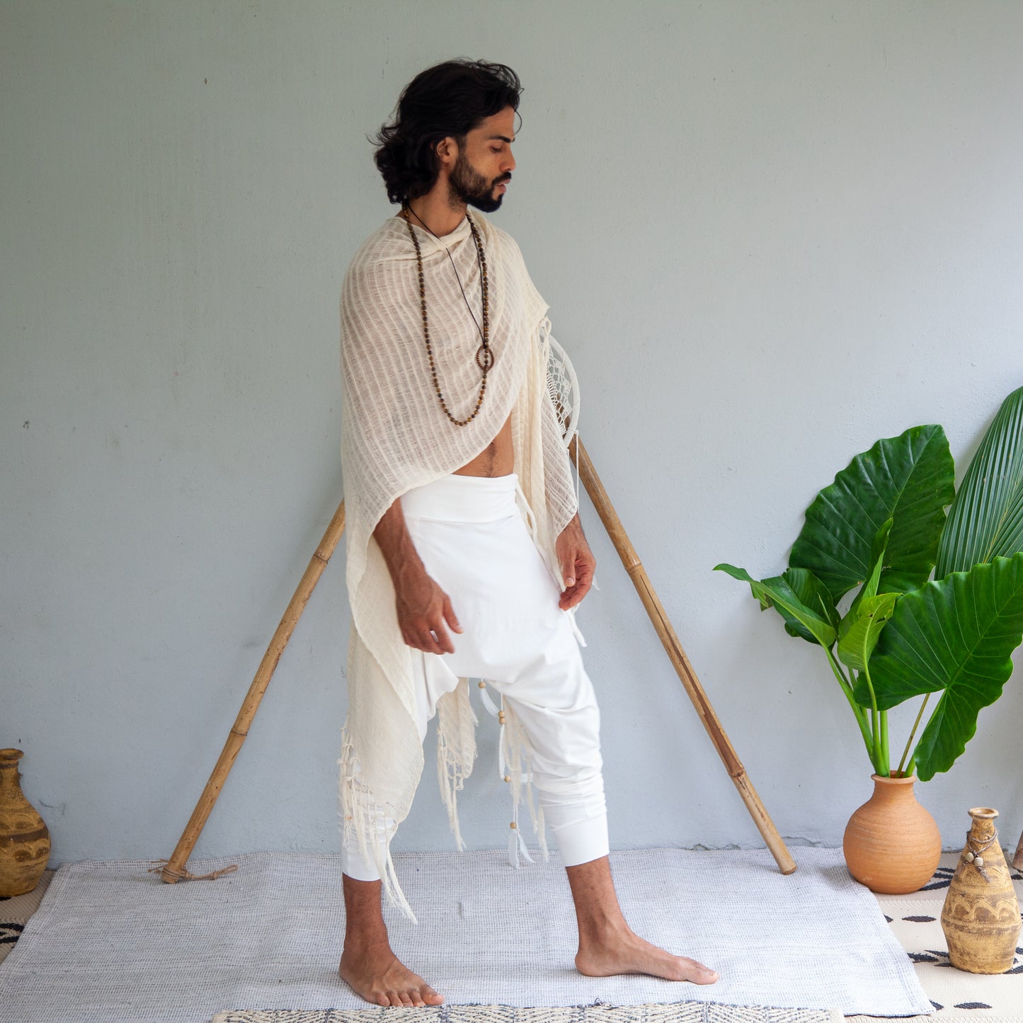 White Cloud | Handwoven Shawl | Him