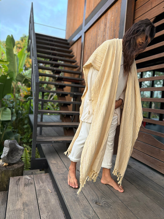 Odara | Handwoven Textured Poncho | Him