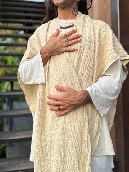 Odara | Handwoven Textured Poncho | Him