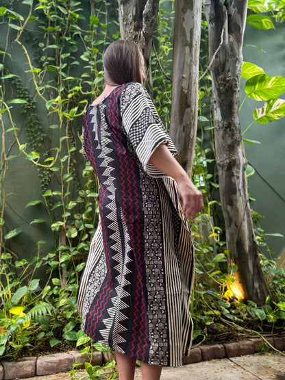 Ember Path Caftan | Red • Black • Earth