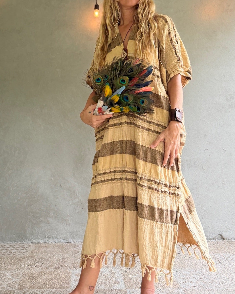 Crystalina | Kuna Embroidered Caftan