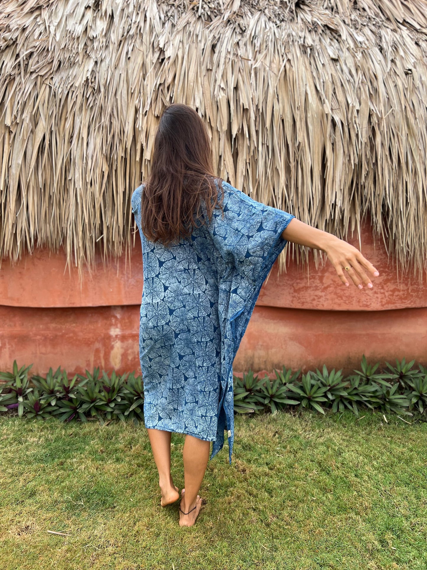 Tree Rings | Handblock Cotton Caftan