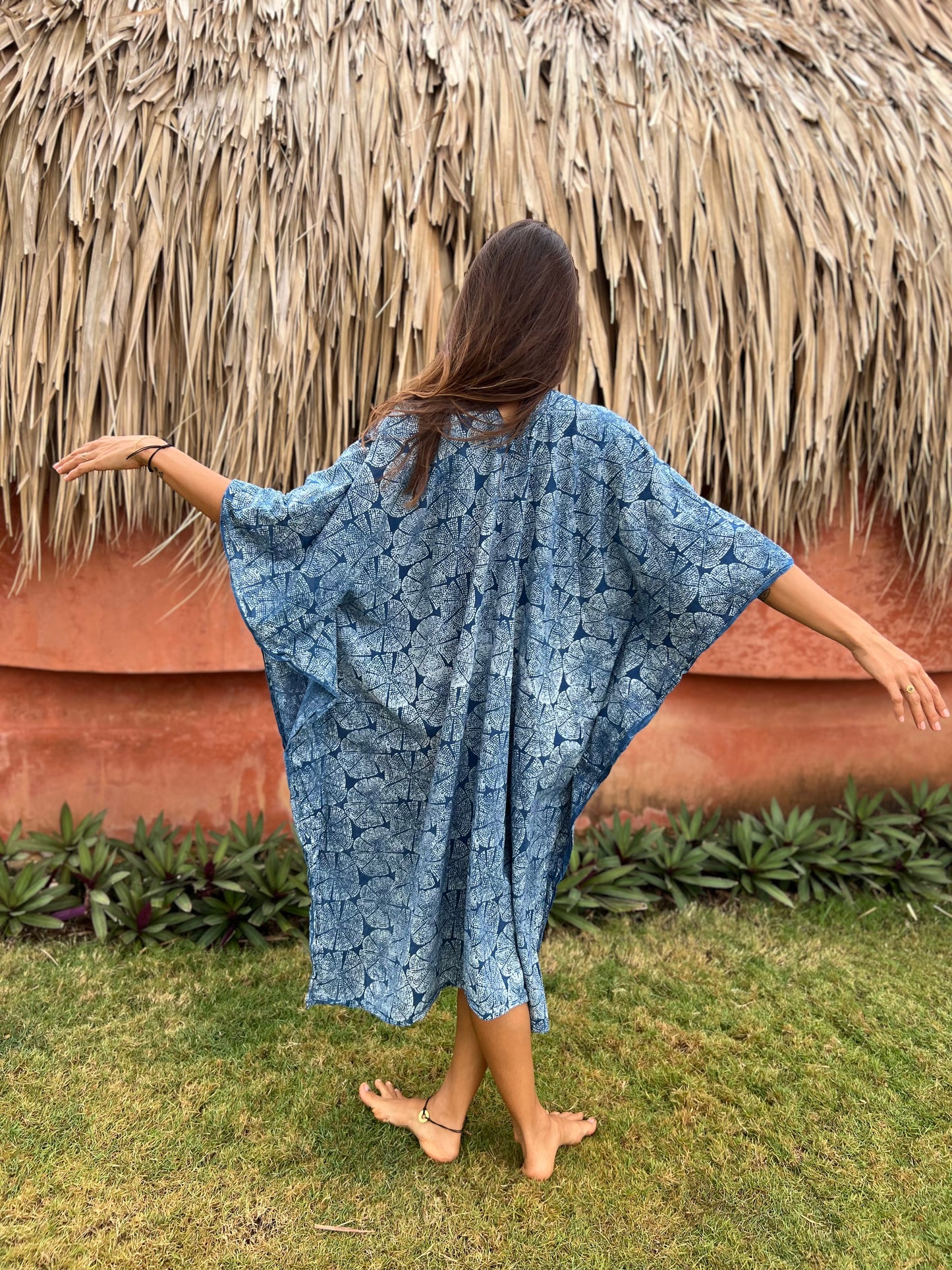 Tree Rings | Handblock Cotton Caftan