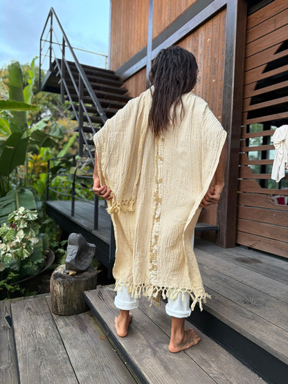 Odara | Handwoven Textured Poncho | Him